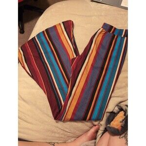 Super wide legged striped pants size medium